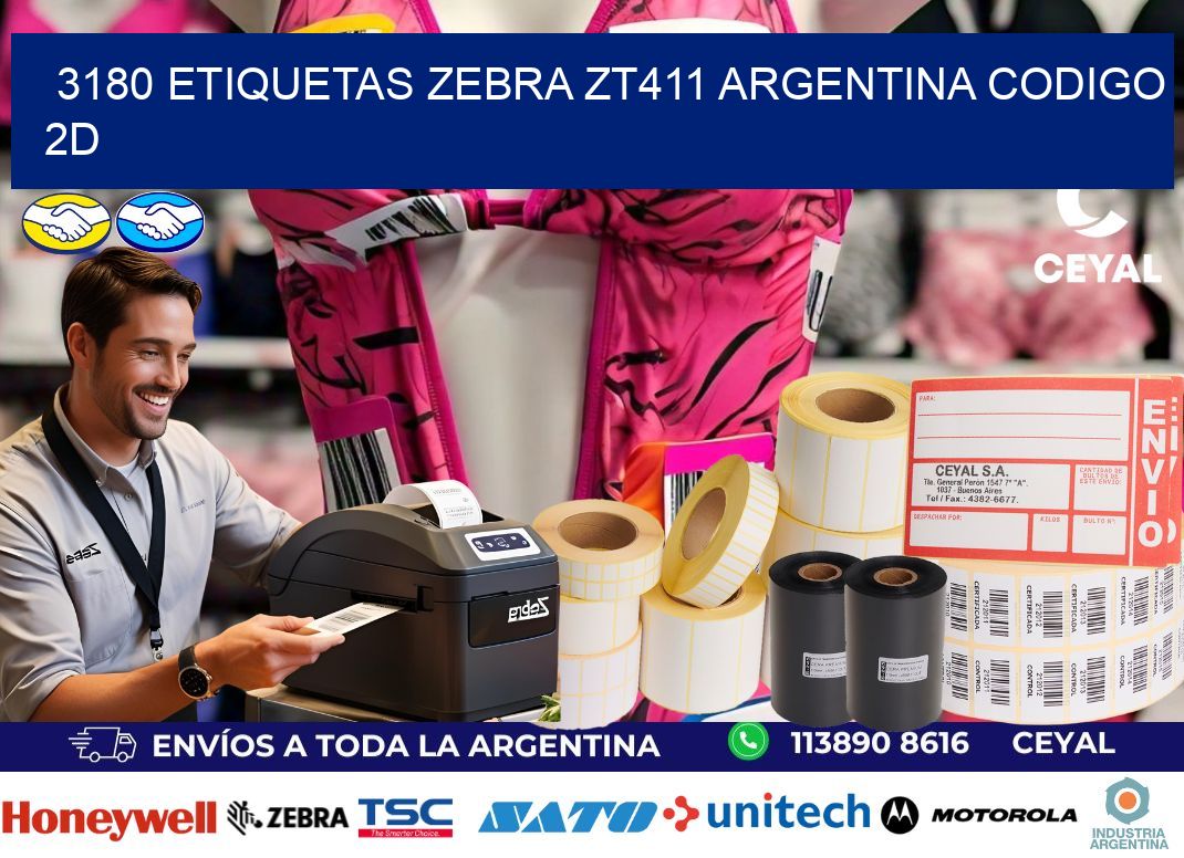 3180 etiquetas zebra zt411 argentina CODIGO 2D