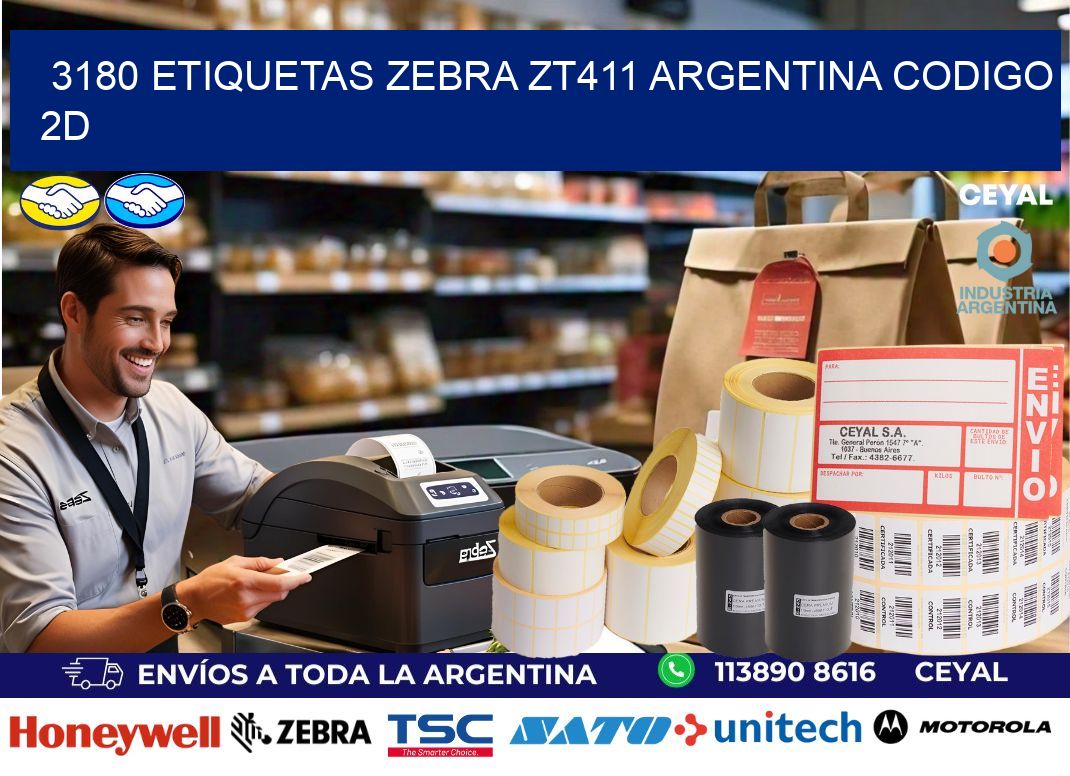 3180 etiquetas zebra zt411 argentina CODIGO 2D
