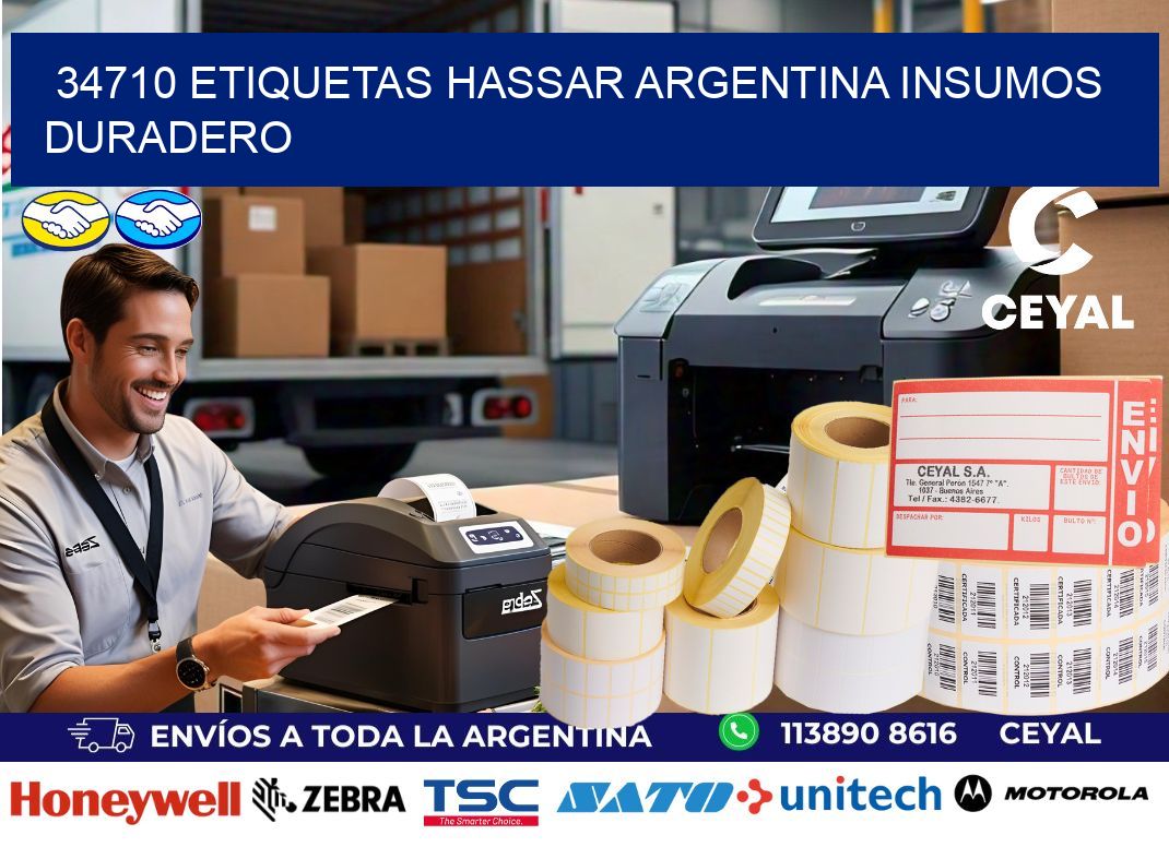 34710 etiquetas hassar argentina INSUMOS DURADERO