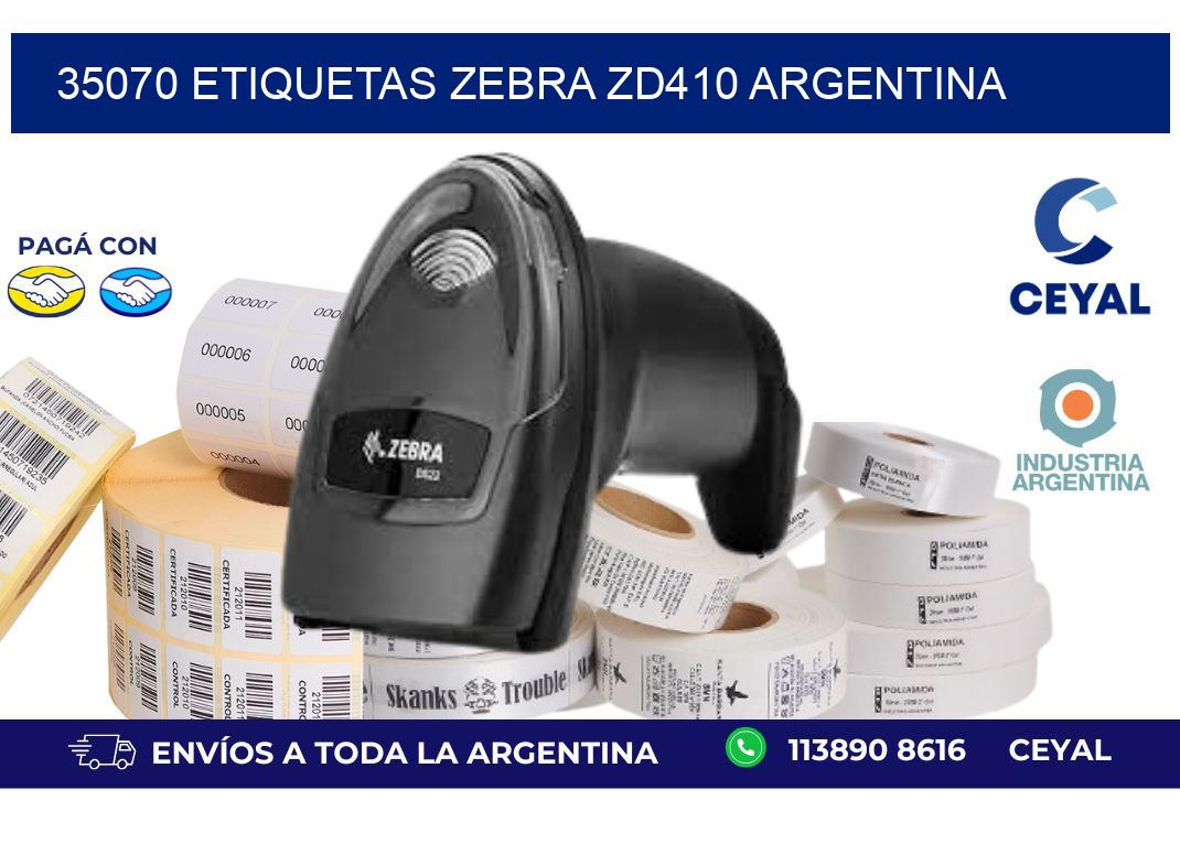 35070 etiquetas zebra zd410 argentina
