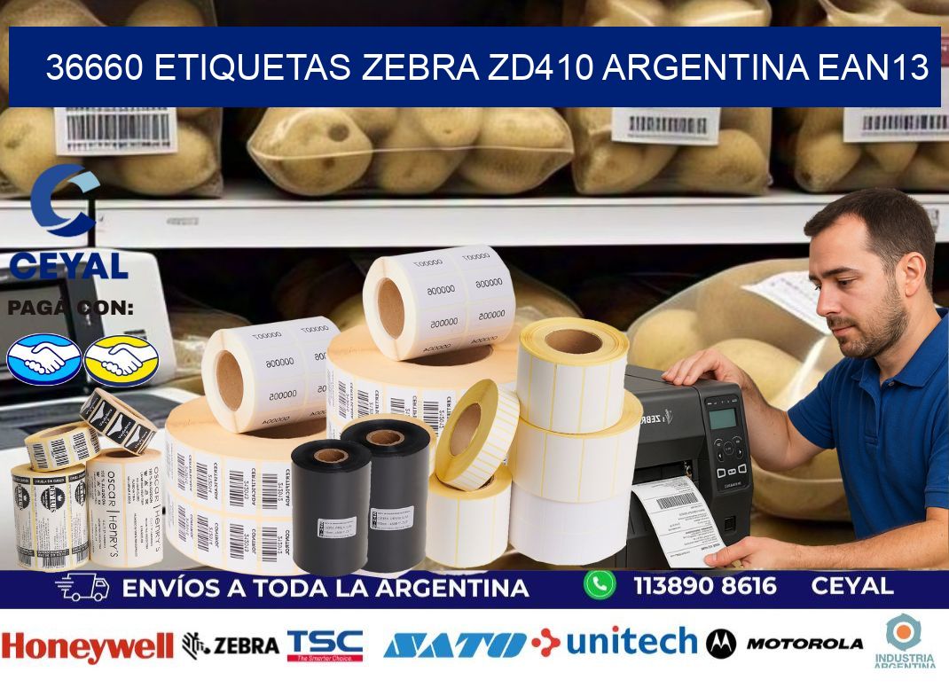 36660 etiquetas zebra zd410 argentina EAN13
