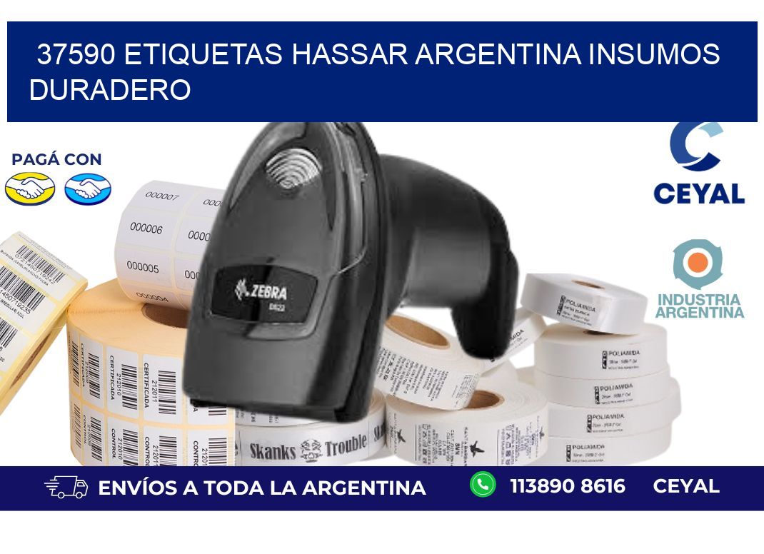 37590 etiquetas hassar argentina INSUMOS DURADERO