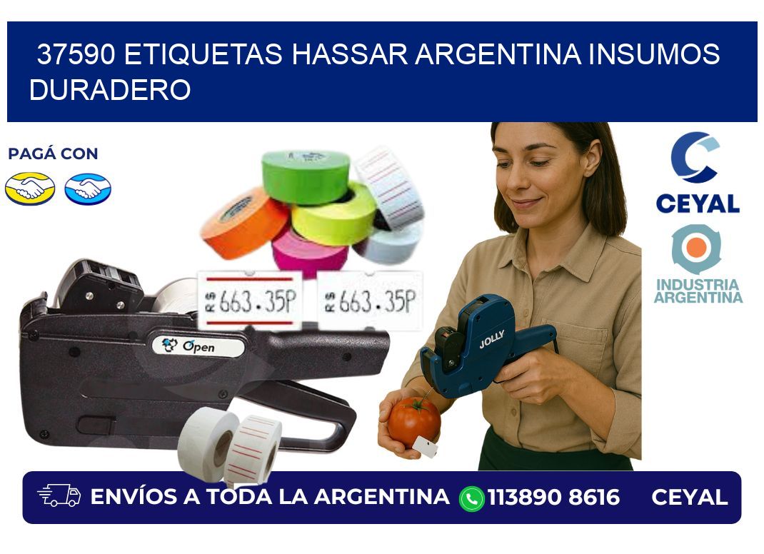 37590 etiquetas hassar argentina INSUMOS DURADERO