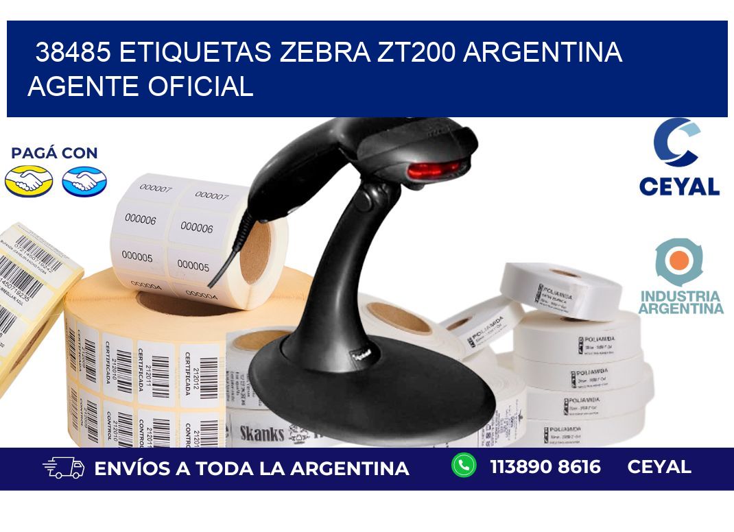 38485 etiquetas zebra zt200 argentina AGENTE OFICIAL