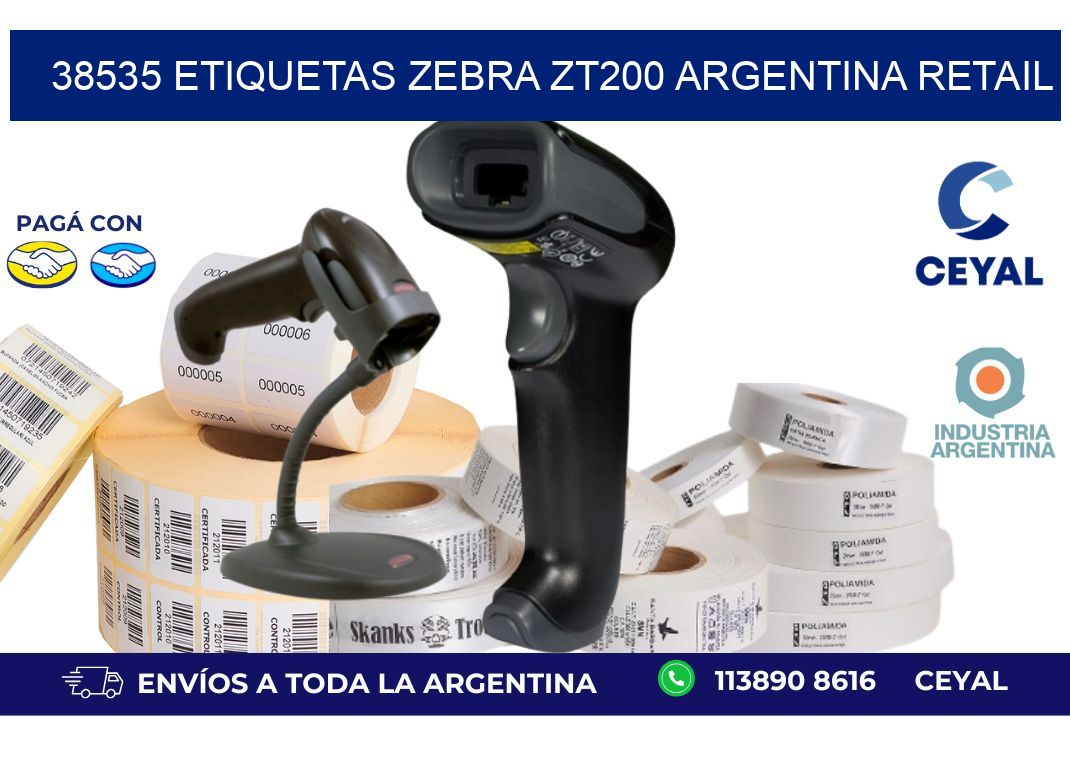 38535 etiquetas zebra zt200 argentina RETAIL