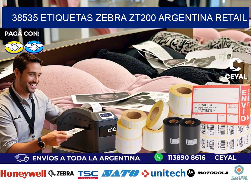 38535 etiquetas zebra zt200 argentina RETAIL