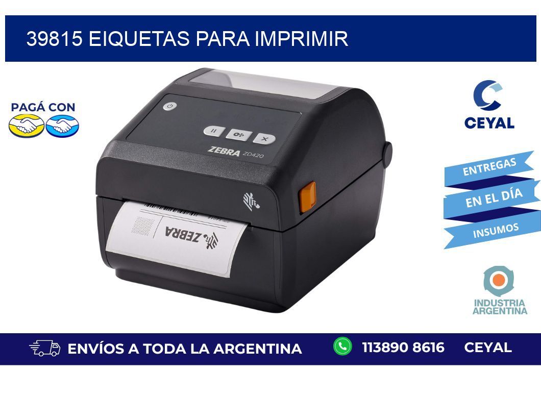 39815 EIQUETAS PARA IMPRIMIR