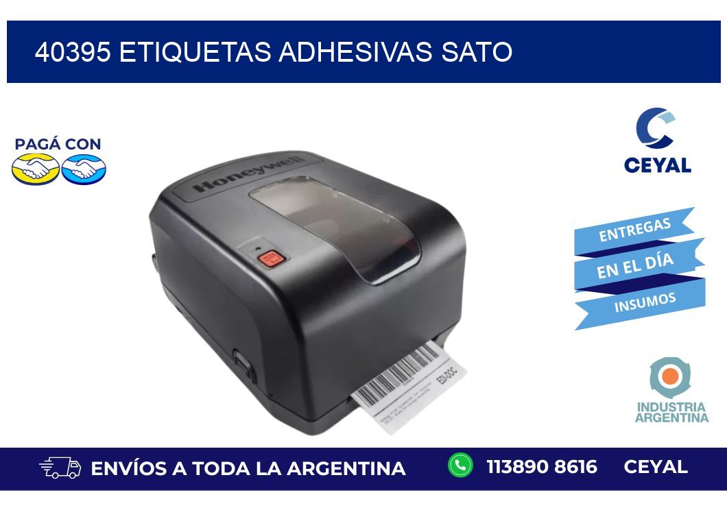 40395 ETIQUETAS ADHESIVAS SATO