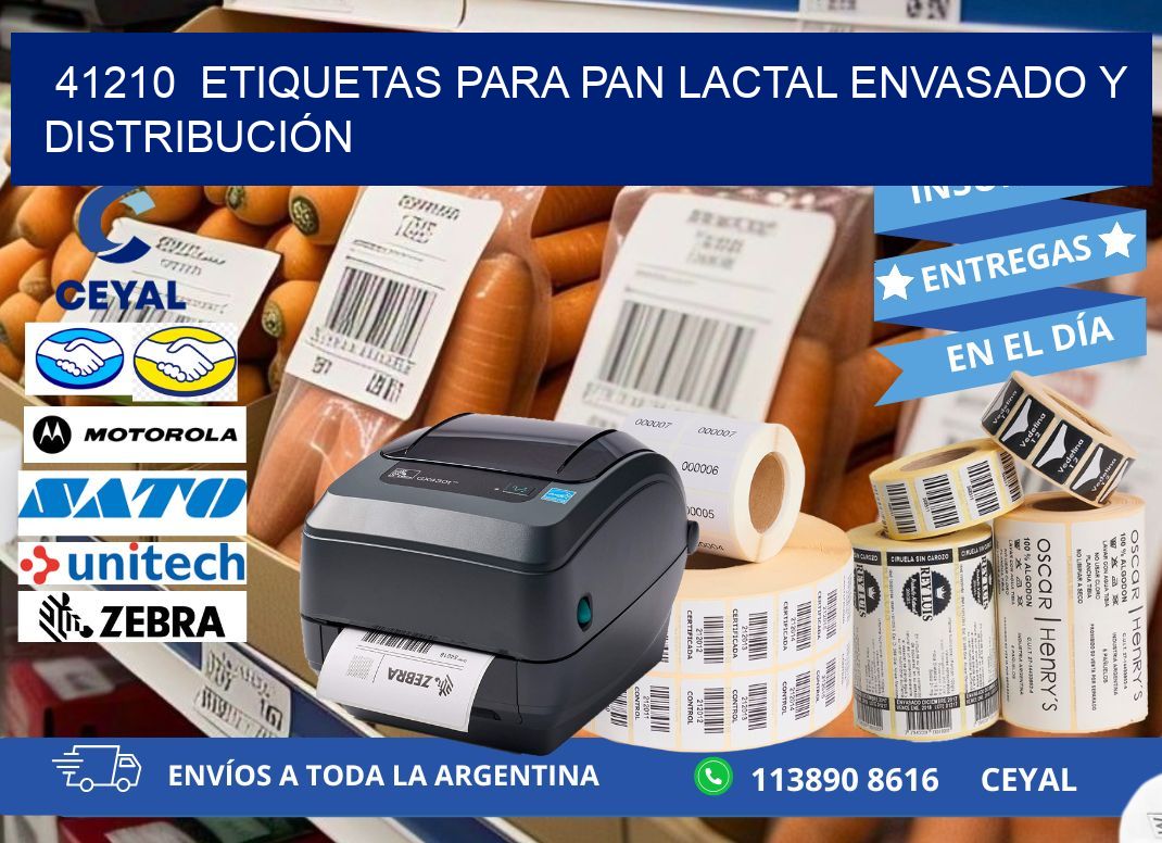 41210  ETIQUETAS PARA PAN LACTAL ENVASADO Y DISTRIBUCIÓN