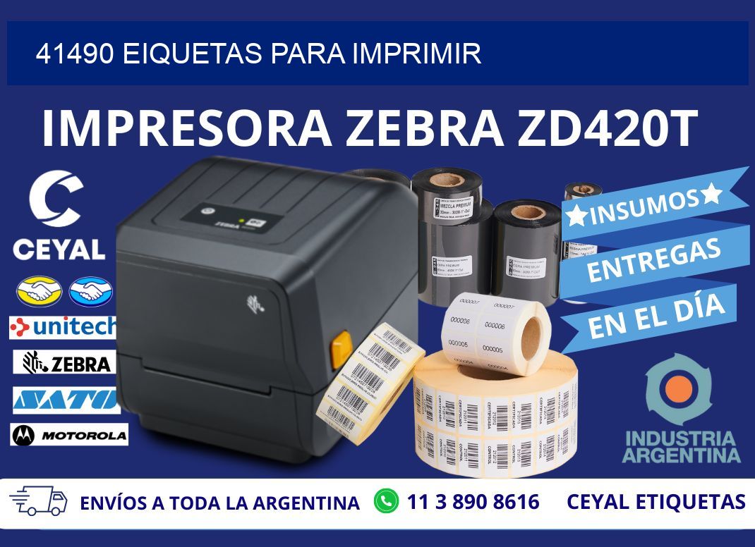 41490 EIQUETAS PARA IMPRIMIR