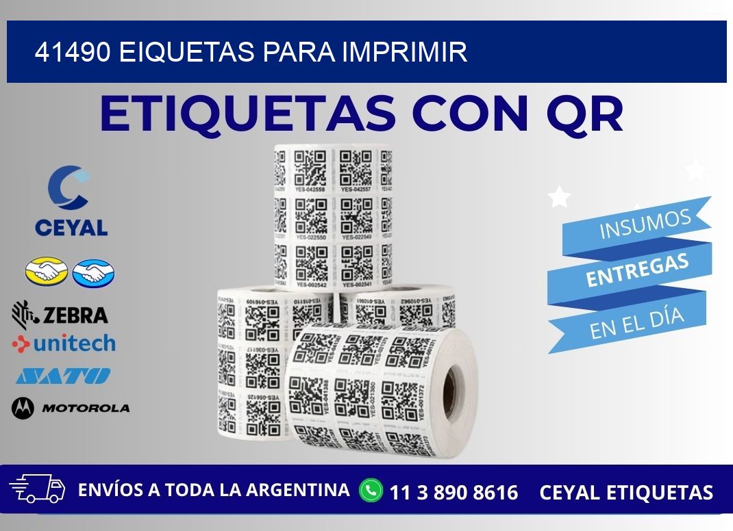 41490 EIQUETAS PARA IMPRIMIR