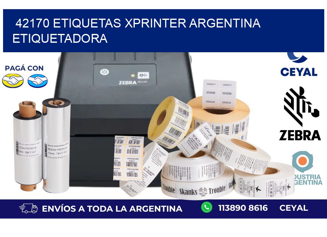42170 etiquetas xprinter argentina ETIQUETADORA
