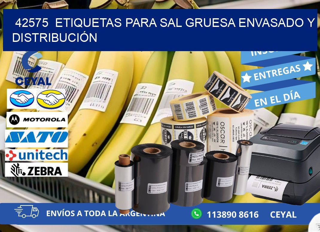 42575  ETIQUETAS PARA SAL GRUESA ENVASADO Y DISTRIBUCIÓN