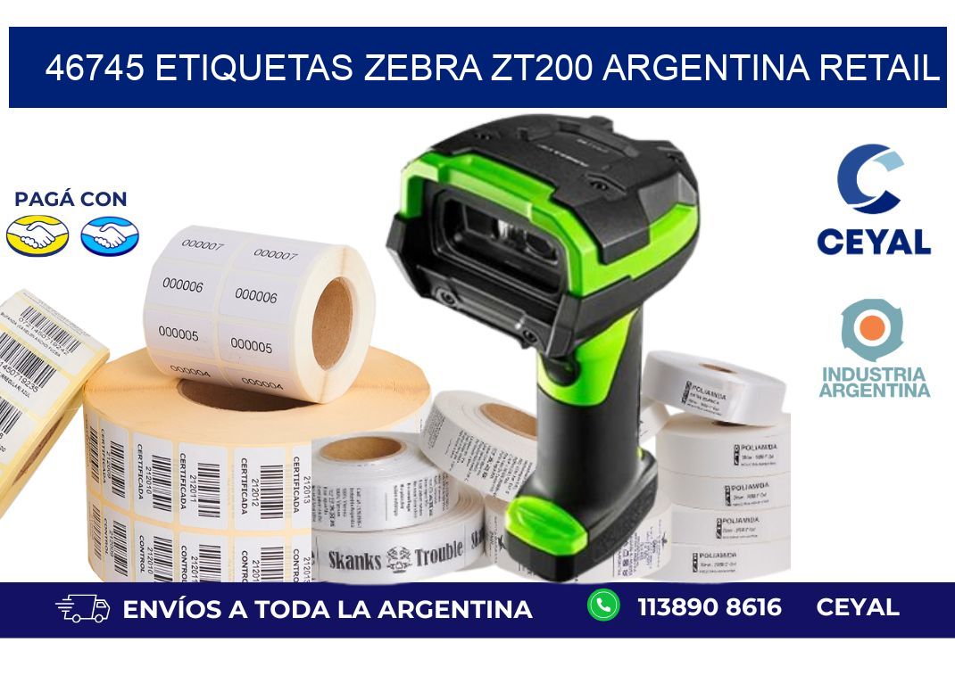 46745 etiquetas zebra zt200 argentina RETAIL