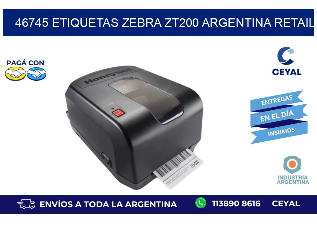 46745 etiquetas zebra zt200 argentina RETAIL