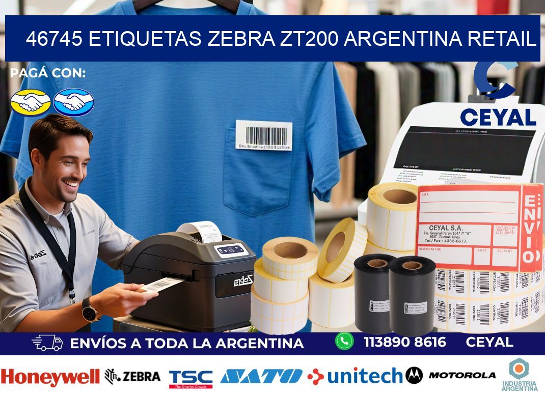 46745 etiquetas zebra zt200 argentina RETAIL