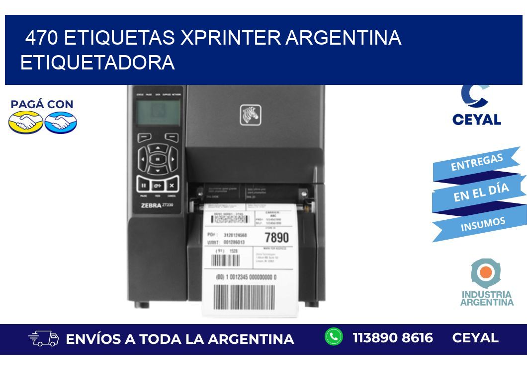 470 etiquetas xprinter argentina ETIQUETADORA
