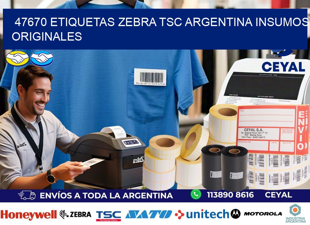 47670 etiquetas zebra tsc argentina INSUMOS ORIGINALES