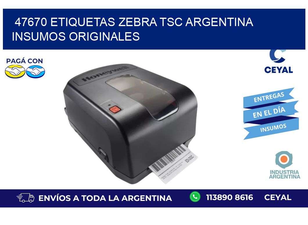 47670 etiquetas zebra tsc argentina INSUMOS ORIGINALES