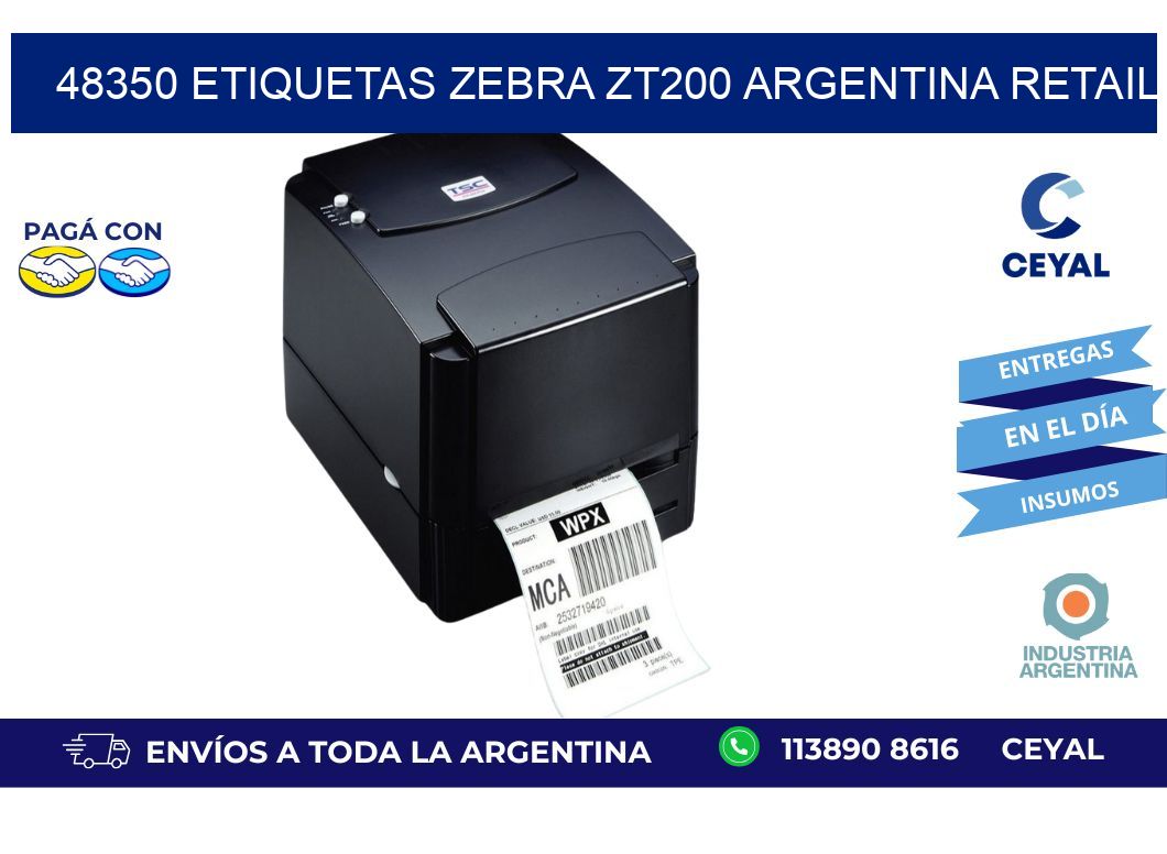 48350 etiquetas zebra zt200 argentina RETAIL