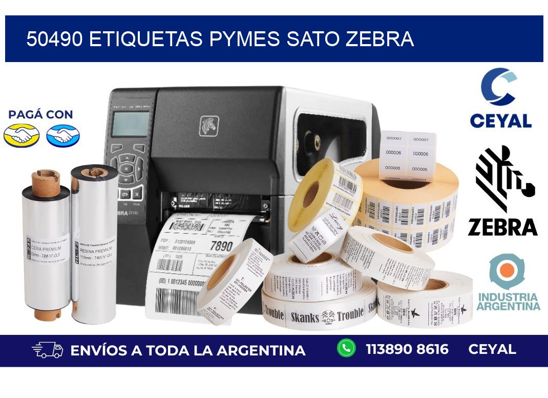 50490 ETIQUETAS PYMES SATO ZEBRA