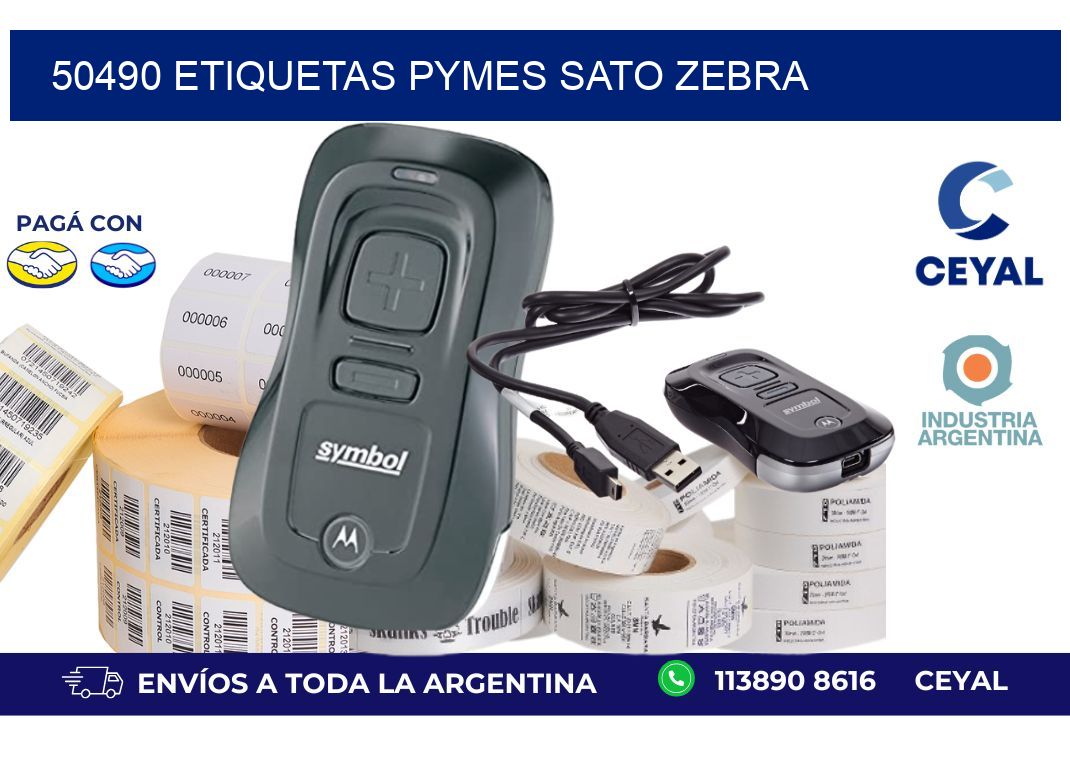 50490 ETIQUETAS PYMES SATO ZEBRA