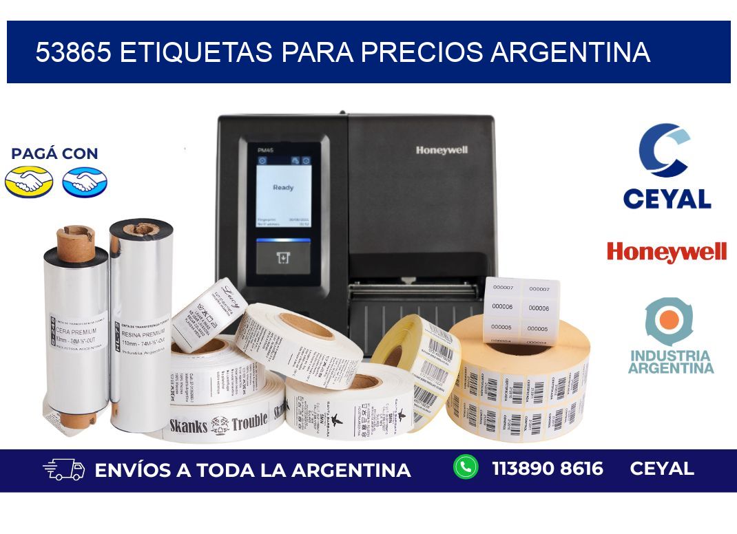 53865 ETIQUETAS PARA PRECIOS ARGENTINA