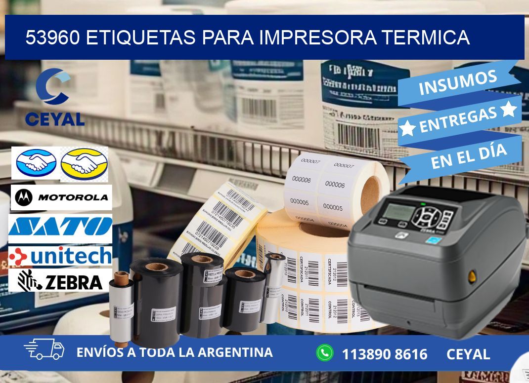 53960 ETIQUETAS PARA IMPRESORA TERMICA