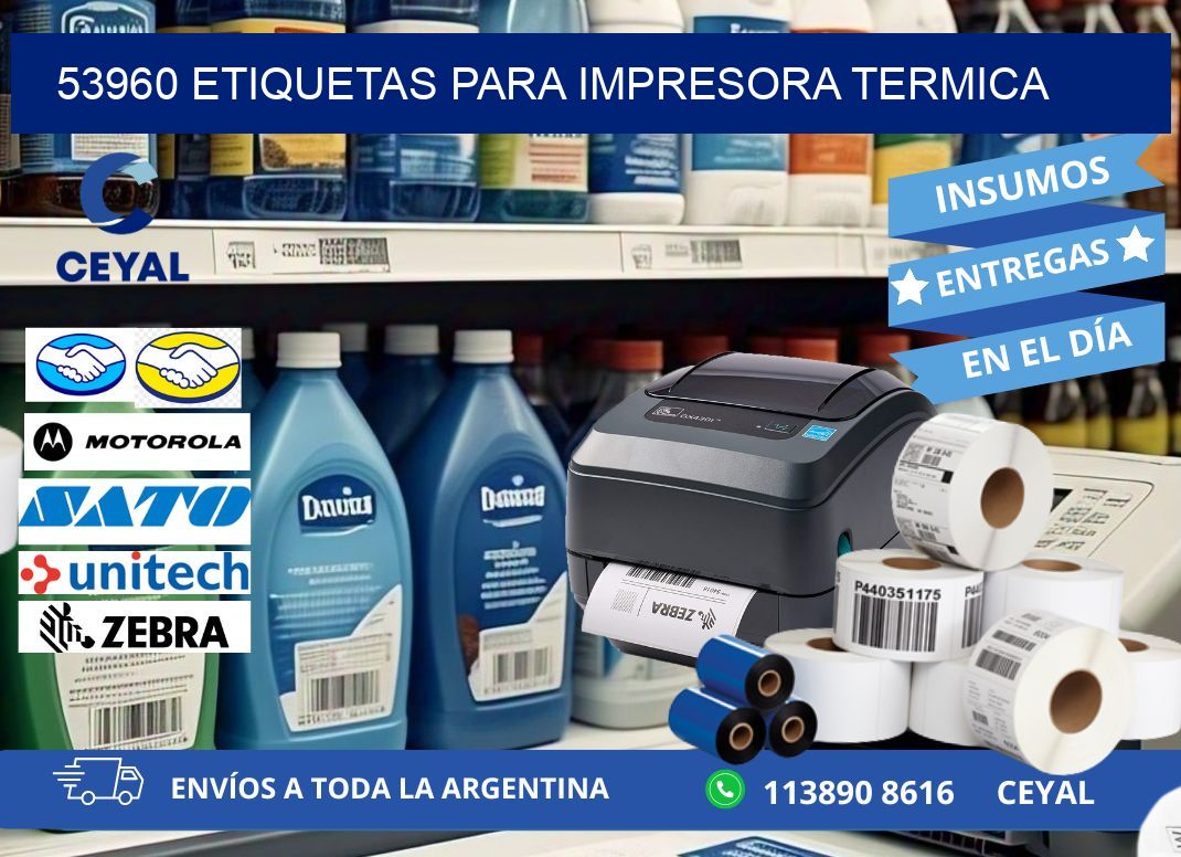 53960 ETIQUETAS PARA IMPRESORA TERMICA
