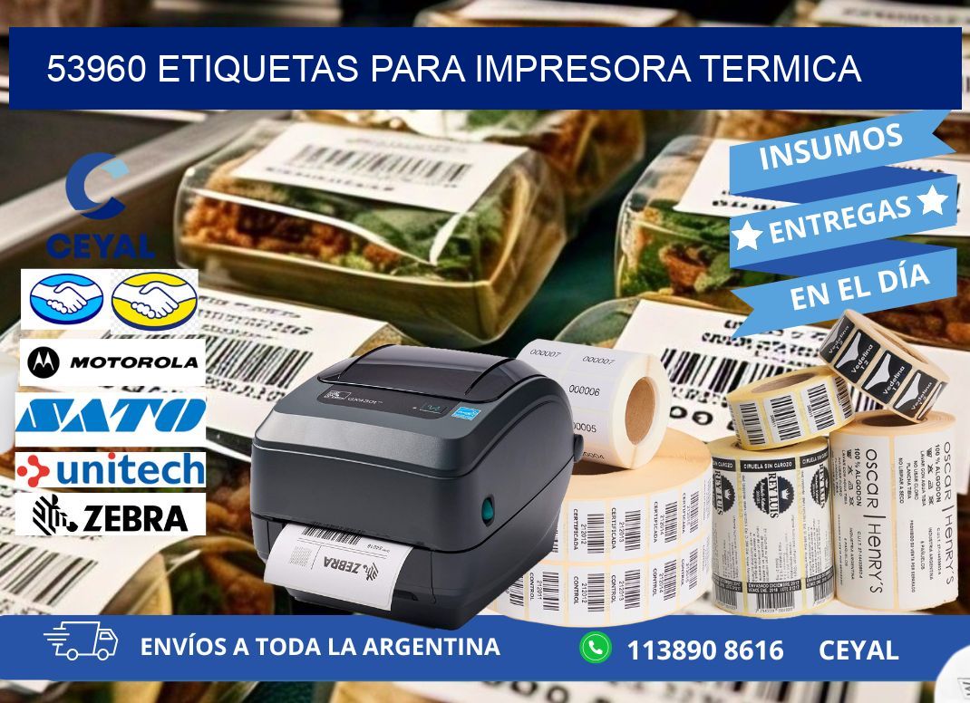 53960 ETIQUETAS PARA IMPRESORA TERMICA