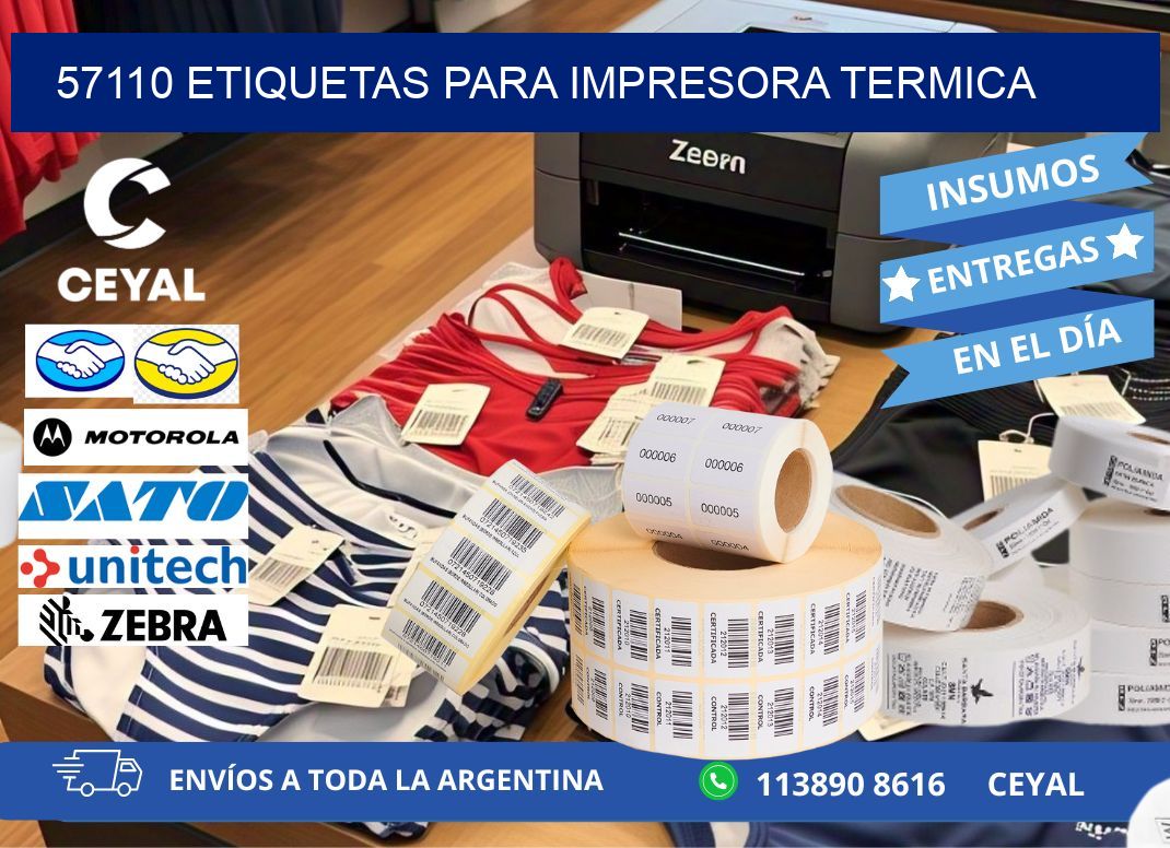 57110 ETIQUETAS PARA IMPRESORA TERMICA