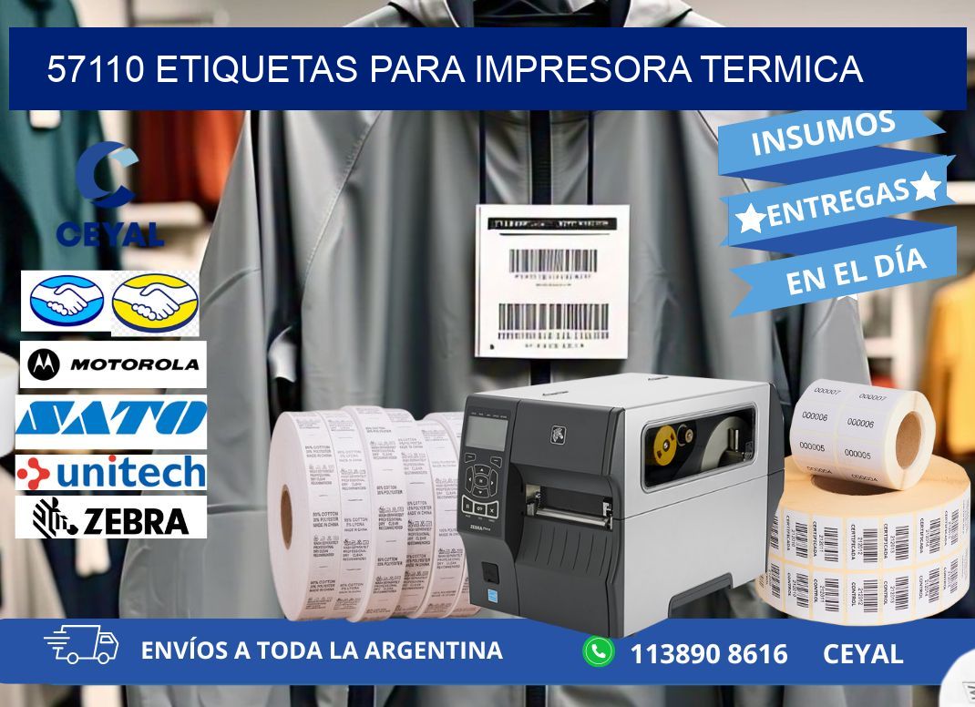 57110 ETIQUETAS PARA IMPRESORA TERMICA