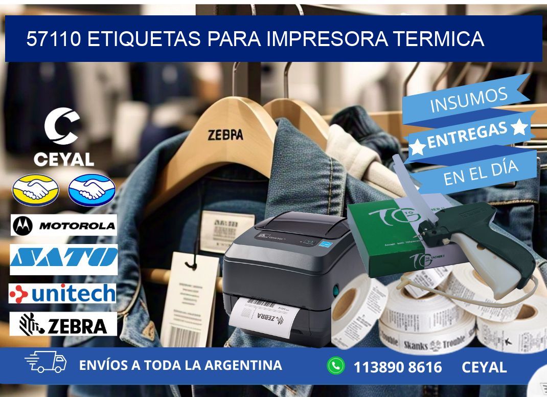 57110 ETIQUETAS PARA IMPRESORA TERMICA