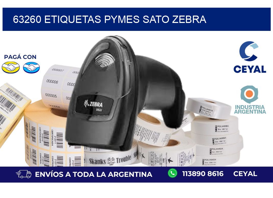 63260 ETIQUETAS PYMES SATO ZEBRA