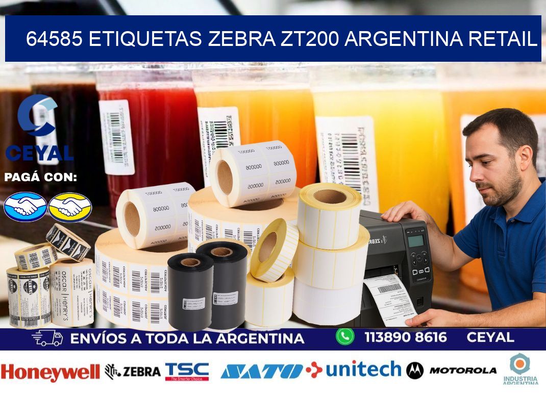 64585 etiquetas zebra zt200 argentina RETAIL