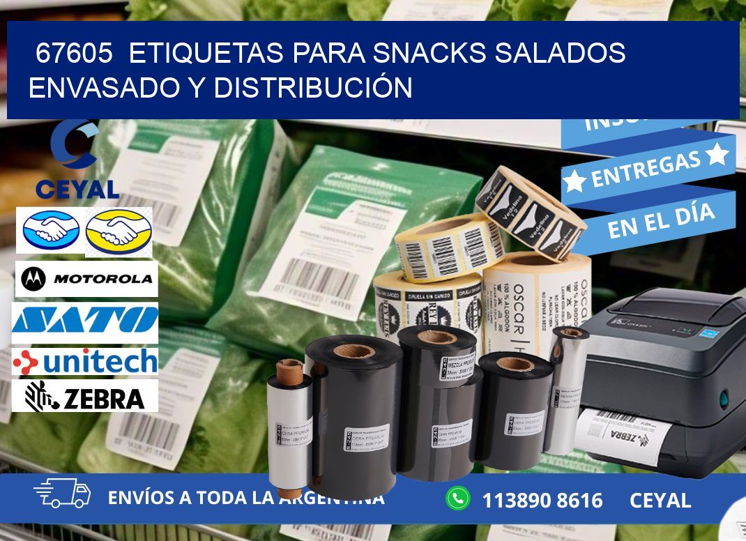 67605  ETIQUETAS PARA SNACKS SALADOS ENVASADO Y DISTRIBUCIÓN
