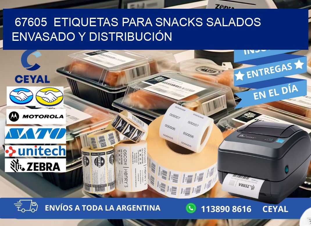 67605  ETIQUETAS PARA SNACKS SALADOS ENVASADO Y DISTRIBUCIÓN