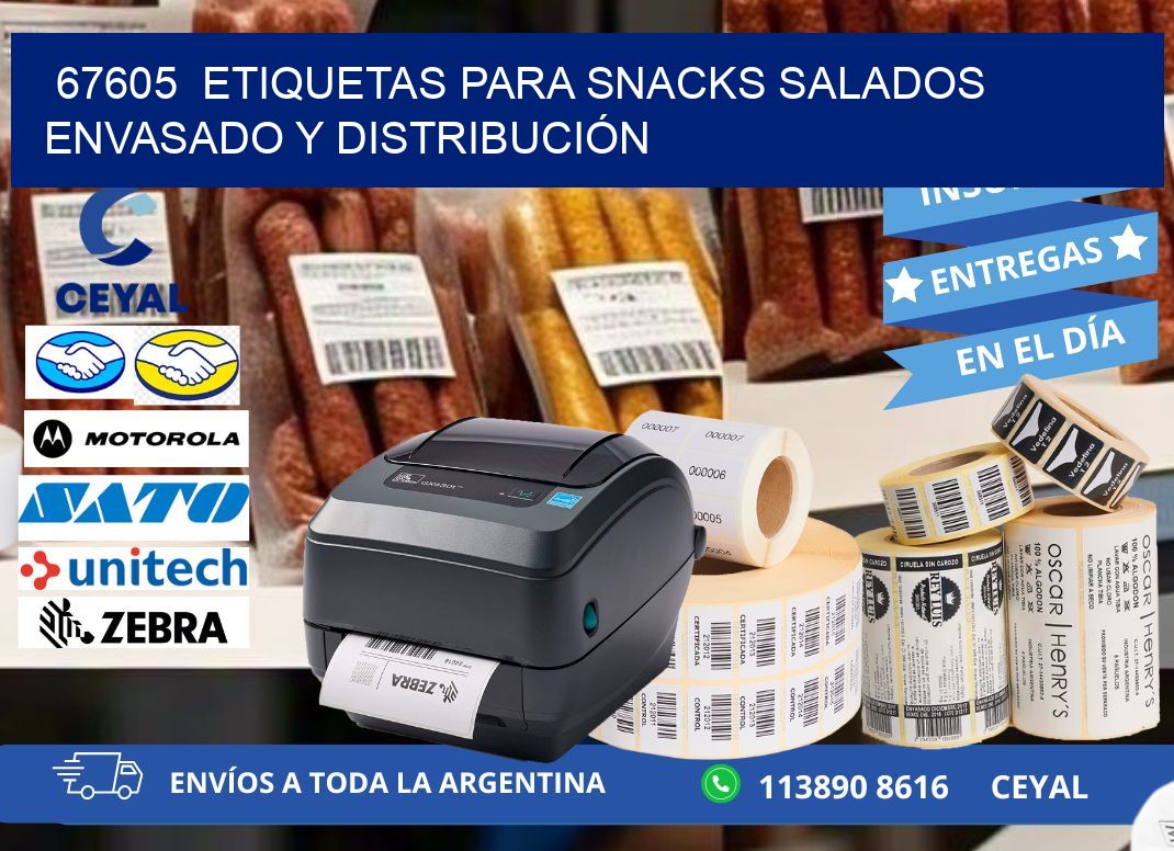 67605  ETIQUETAS PARA SNACKS SALADOS ENVASADO Y DISTRIBUCIÓN