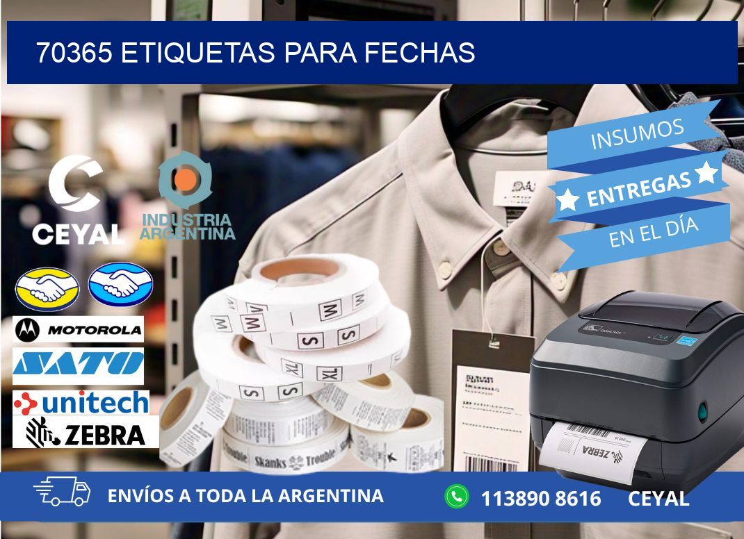 70365 ETIQUETAS PARA FECHAS