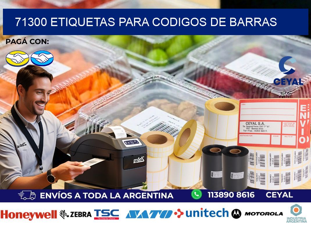 71300 ETIQUETAS PARA CODIGOS DE BARRAS