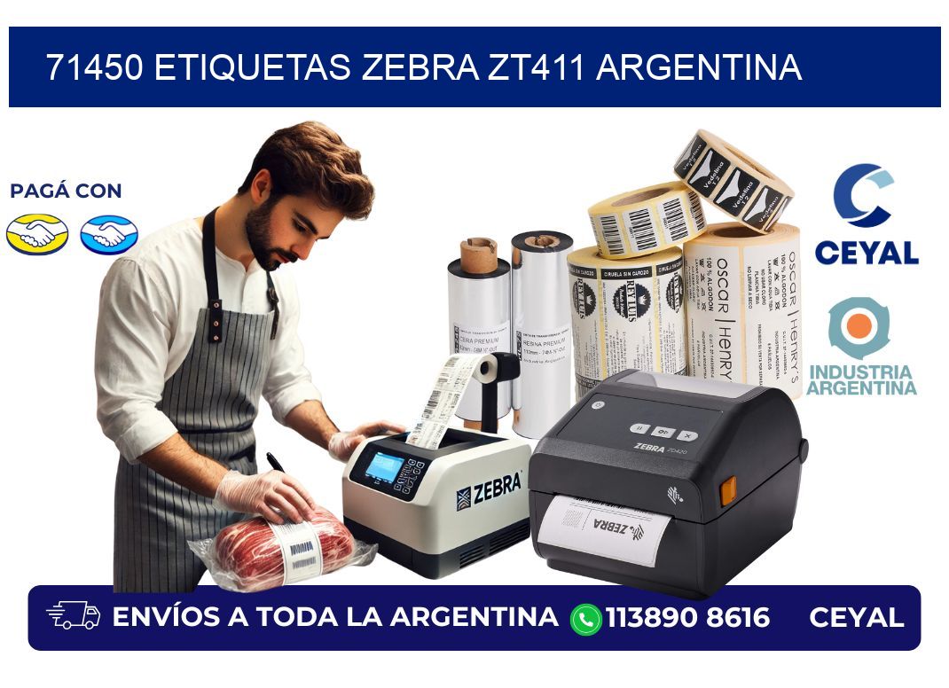 71450 etiquetas zebra zt411 argentina