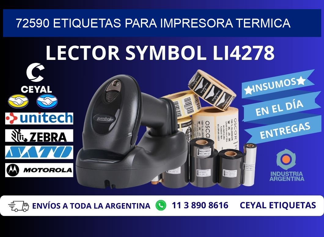 72590 ETIQUETAS PARA IMPRESORA TERMICA