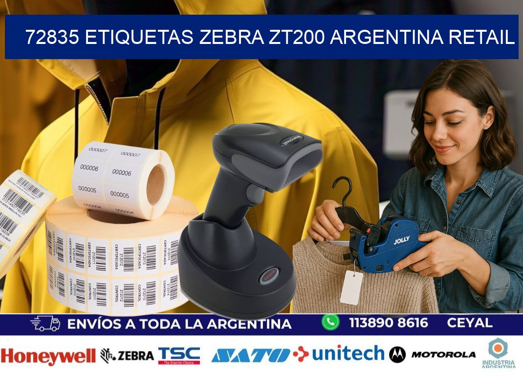 72835 etiquetas zebra zt200 argentina RETAIL