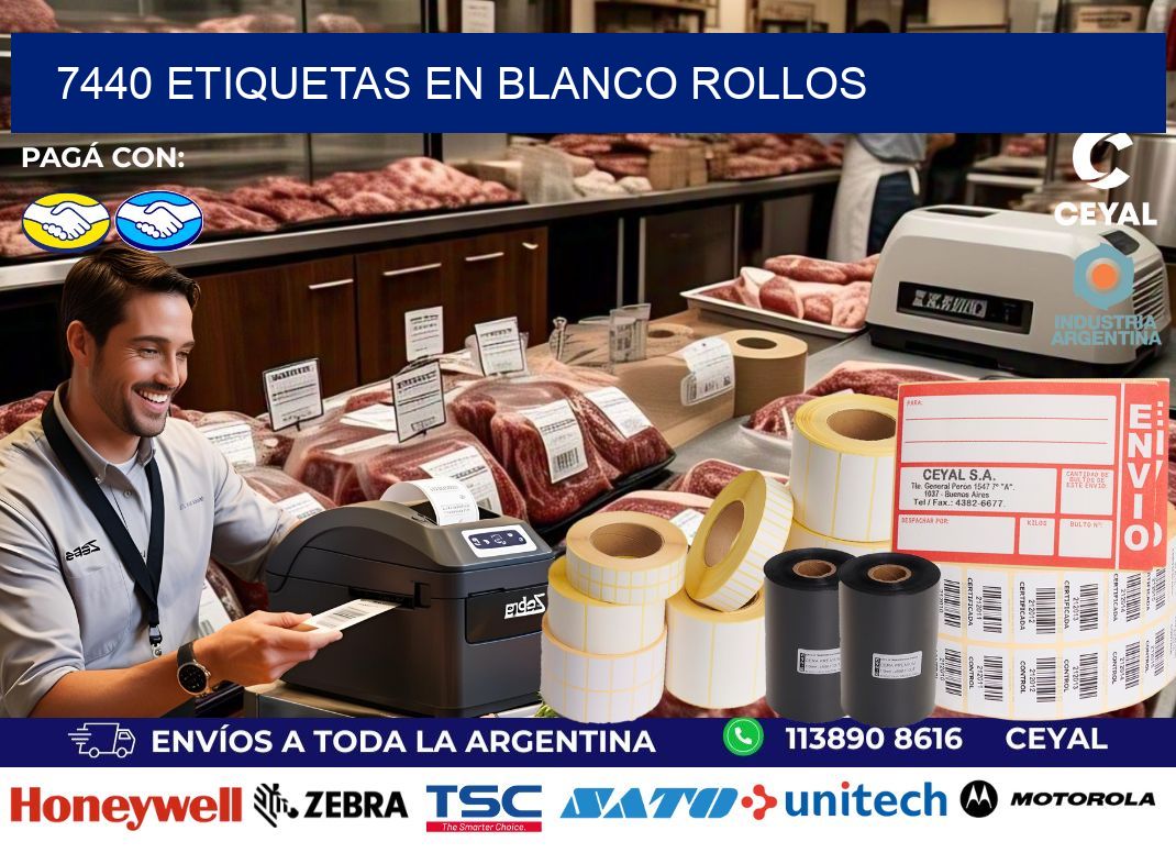 7440 ETIQUETAS EN BLANCO ROLLOS
