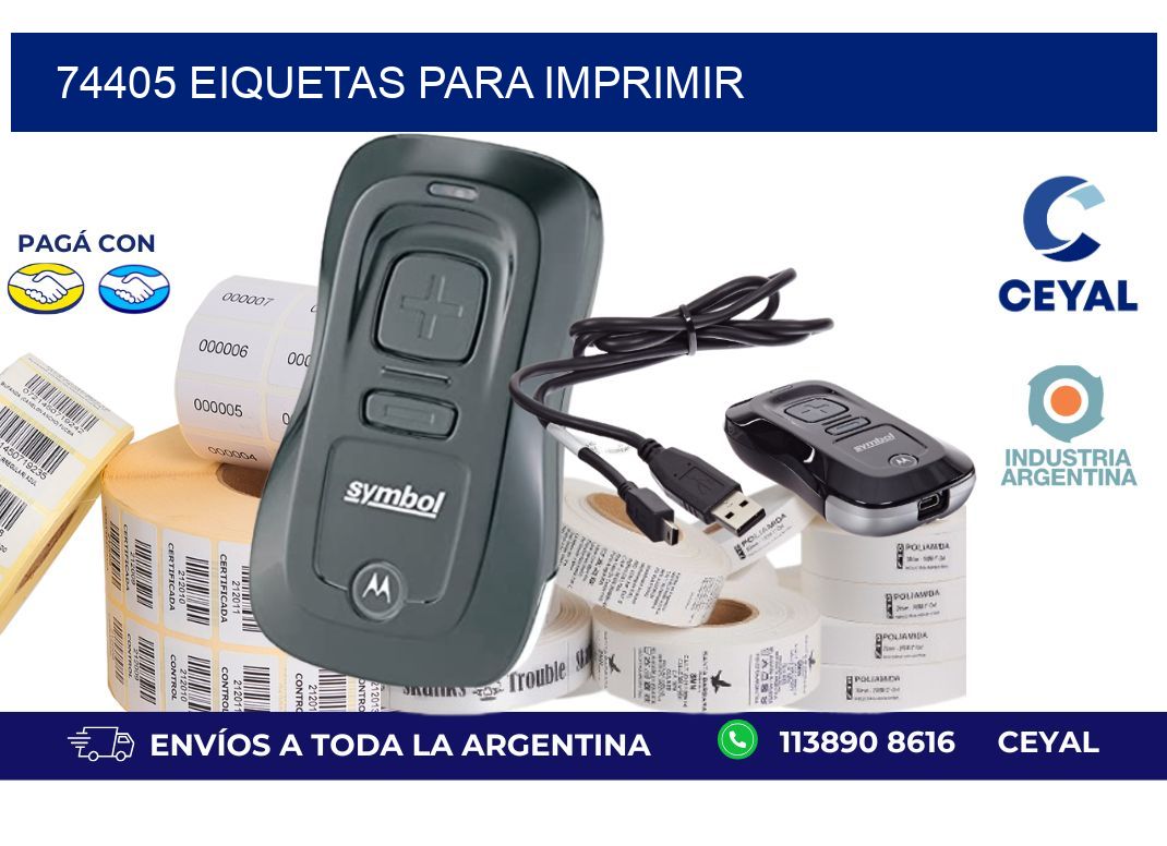 74405 EIQUETAS PARA IMPRIMIR