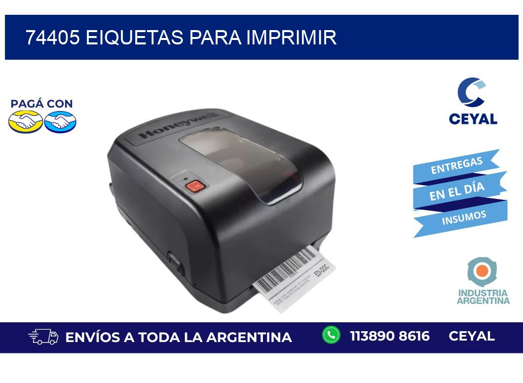 74405 EIQUETAS PARA IMPRIMIR