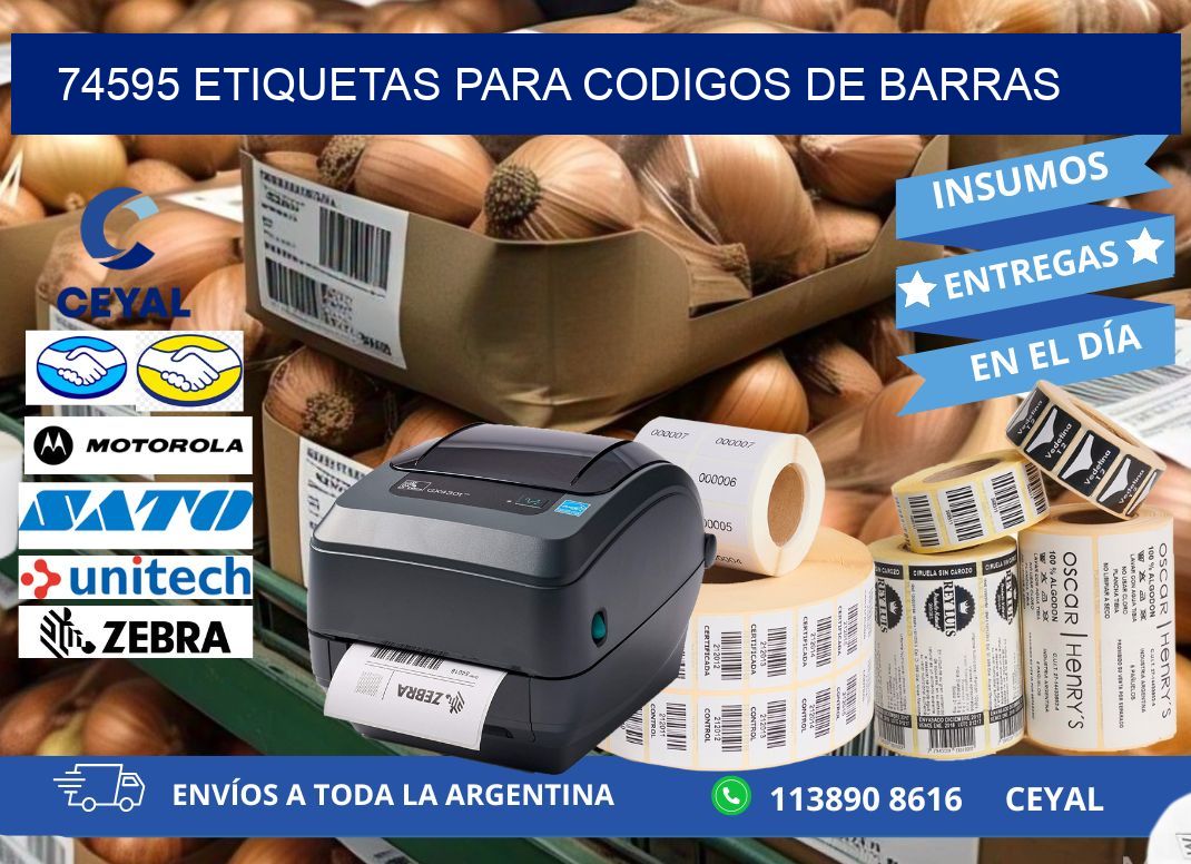74595 ETIQUETAS PARA CODIGOS DE BARRAS