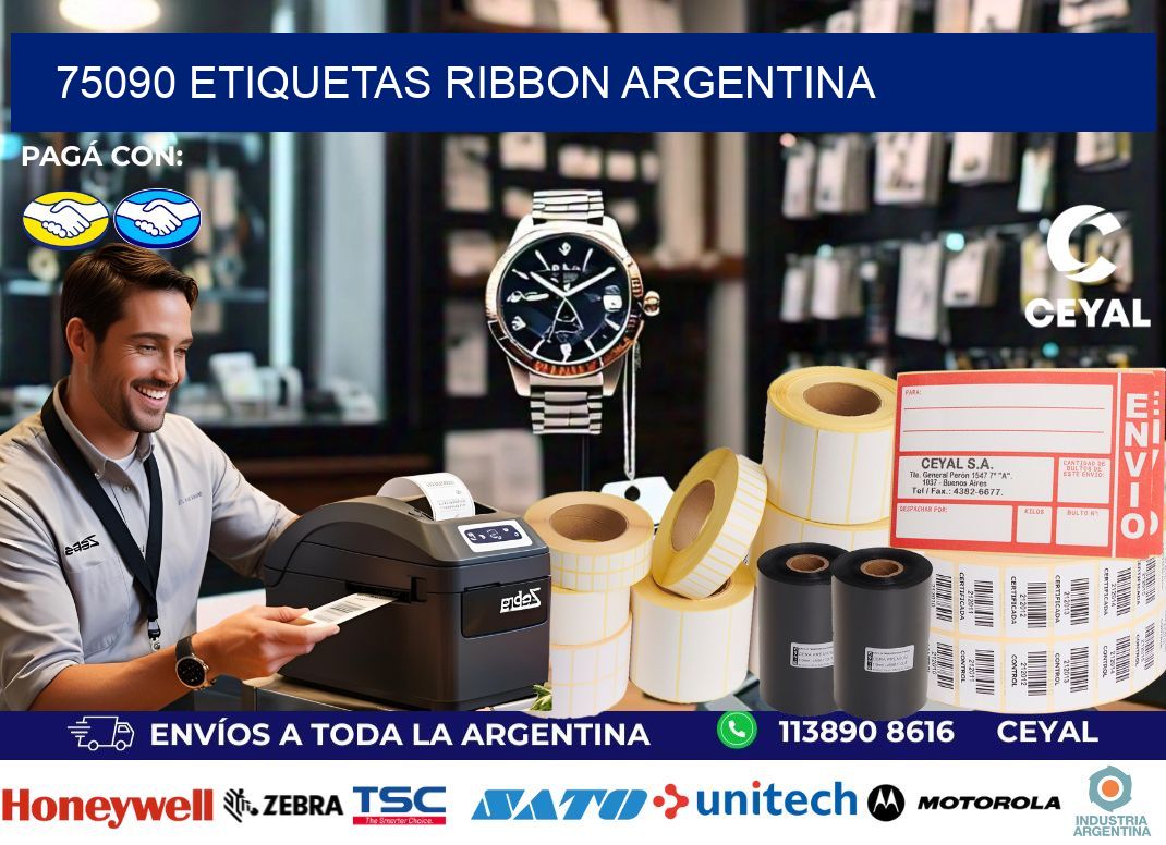 75090 etiquetas ribbon argentina