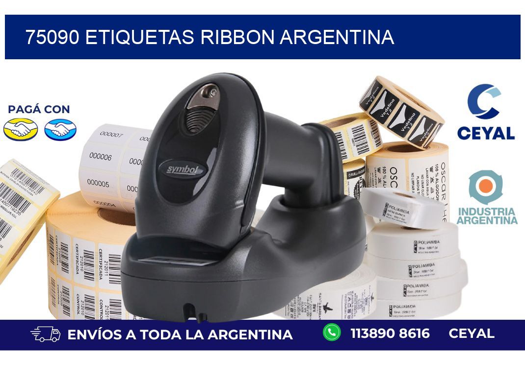 75090 etiquetas ribbon argentina
