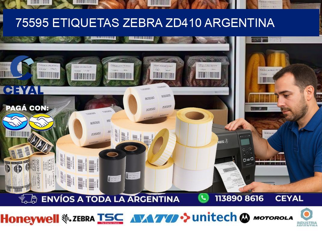 75595 etiquetas zebra zd410 argentina